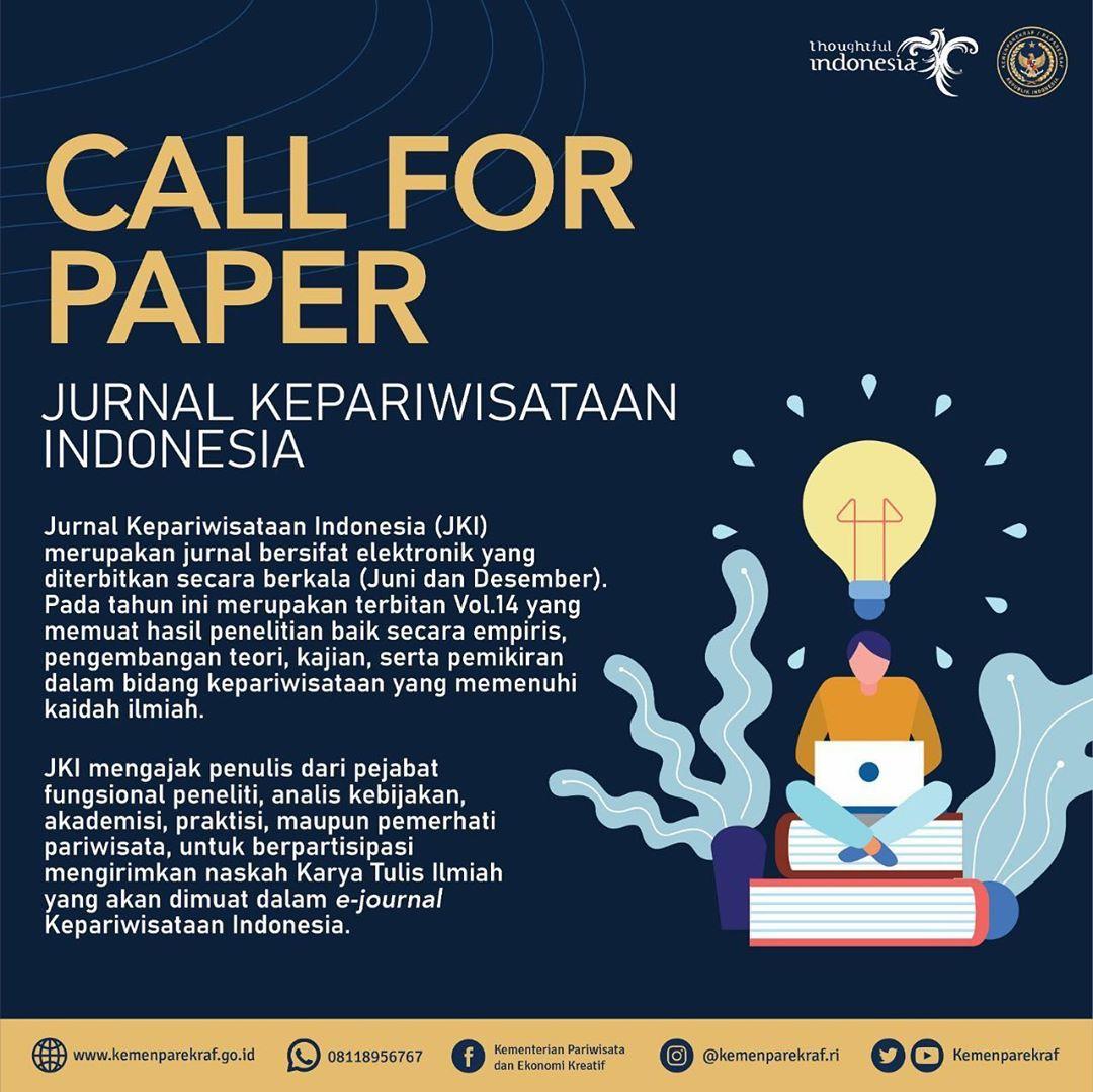 Call For Paper Jurnal Kepariwisataan Indonesia