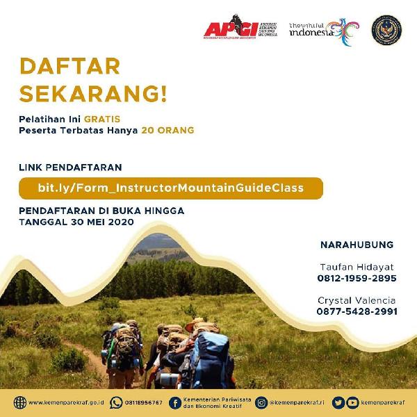 Pelatihan Daring Instruktur Pemandu Wisata Gunung Indonesia