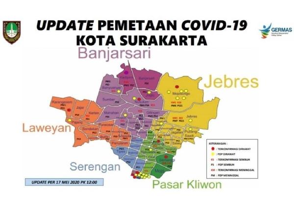 Update data kasus Covid-19 di Kota Surakarta - 17 Mei 2020