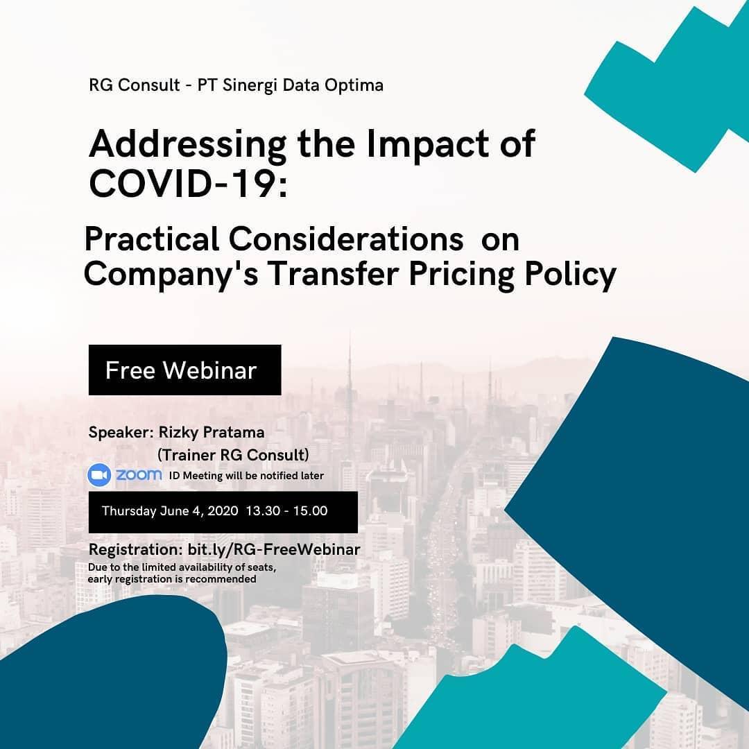Webinar Addressing the Impact of Covid19 Practical Considerations on Company's Transfer Pricing Policy