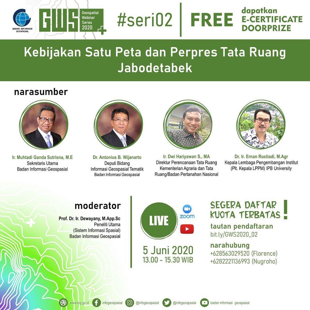 Webinar Kebijakan Satu Peta Dan Perpres Tata Ruang Jabodetabek