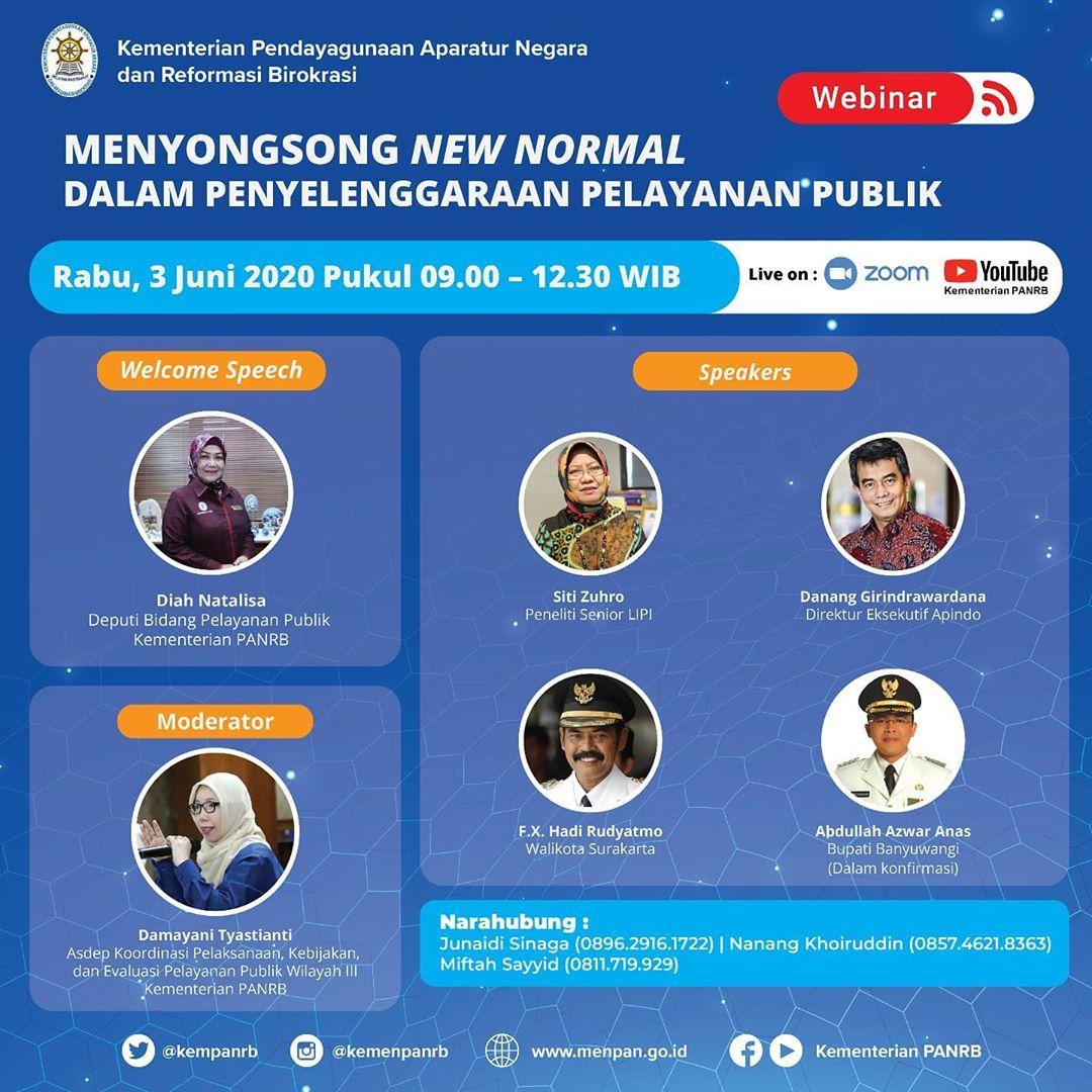 Webinar Menyongsong New Normal Dalam Penyelenggaraan Pelayanan Publik