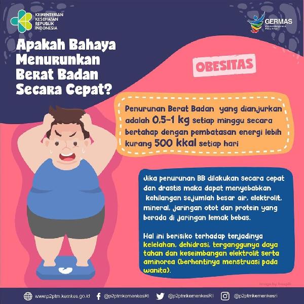 bahaya menurunkan berat badan secara cepat