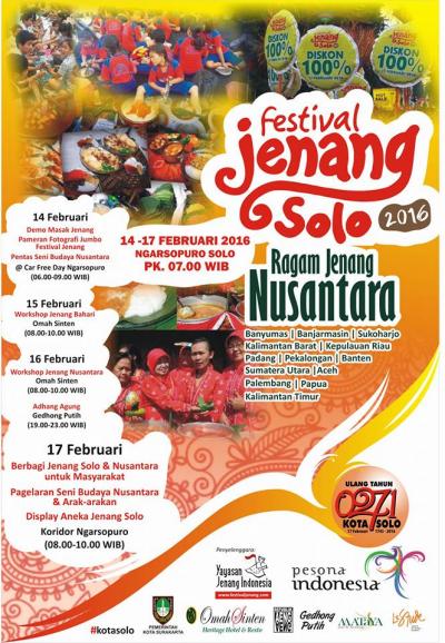 Festival Jenang Solo 2016 di Kawasan Budaya Ngarsopuro Solo