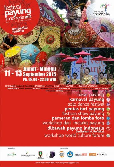 Festival Payung Indonesia di Taman Balekambang, Solo - September 2015
