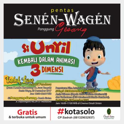 Pemutaran Film Animasi & Diskusi Film "Si Unyil Kembali Dalam Animasi 3D"