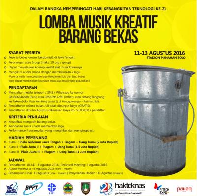 Lomba Musik Kreatif Barang Bekas (HAKTEKNAS 2016)