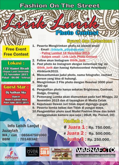 Lirik Lurik Photo Contest & Fashion On The Street 2015