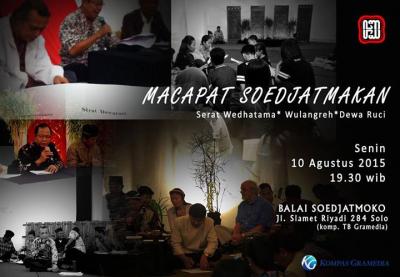 Agenda di Solo: Macapat Soedjatmakan: Serat Wedhatama, Wulangreh, Dewa Ruci