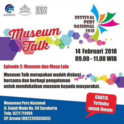 Museum Talk Festival Pers Nasional 2018