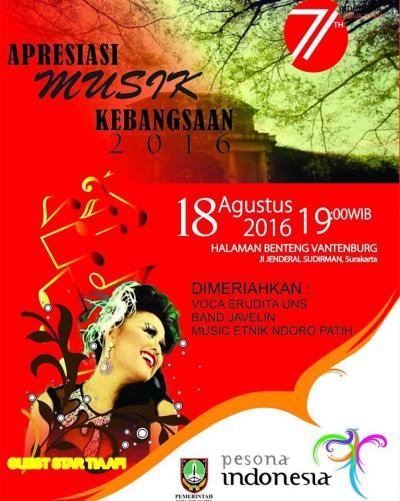 Apresiasi Musik Kebangsaan 2016 - Peringatan Hari Proklamasi Kemerdekaan Indonesia