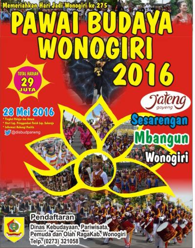  Pawai Budaya Wonogiri 2016