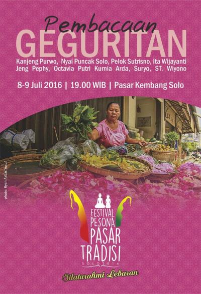 Pembacaan GEGURITAN di Pasar Kembang Solo - Festival Pesona Pasar Tradisi Solo 2016