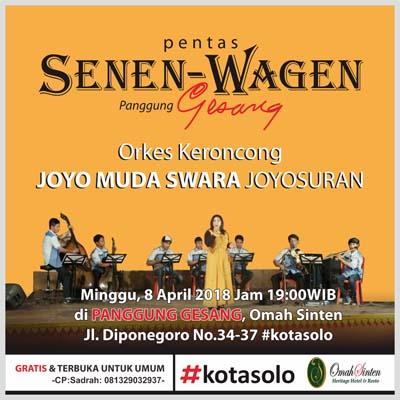 Panggung Gesang Pentas Senen Wagen bersama Orkes Keroncong Joyo Muda Swara