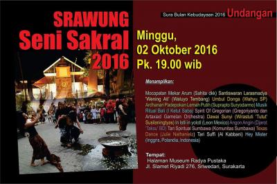 Srawung Seni Sakral Internasional di Museum Radya Pustaka Solo