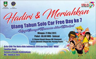 HUT Solo Car Free Day ke 7 (Tahun 2017)