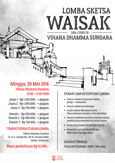 Lomba Sketsa Waisak 2016 /2560 TB Vihara Dhamma Sundara