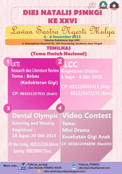 Dies Natalis 26 Pusat Kedokteran Gigi UMS (PSMKGI)